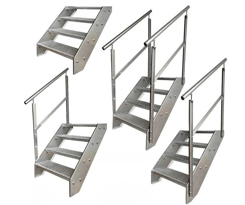 Метално стълбище 4 стъпала | Външни стълби | Поцинковано