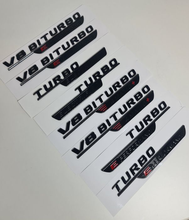 Embleme-Mercedes-V8-Biturbo-Turbo-Electrified-E-Performance-4Matic+Nou