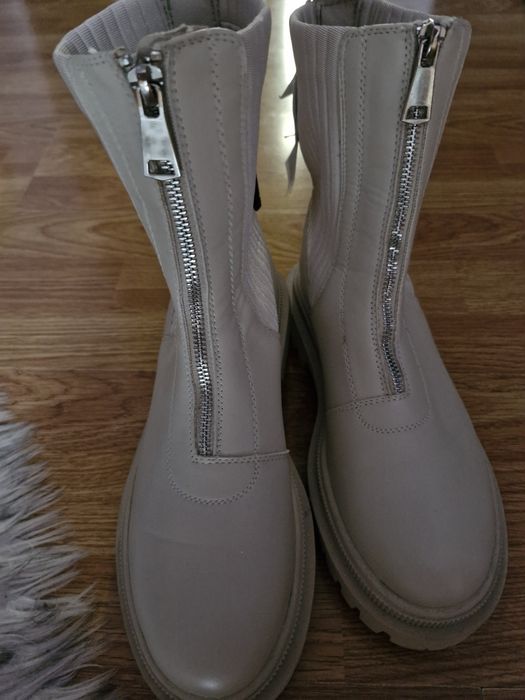 Botine casual bej