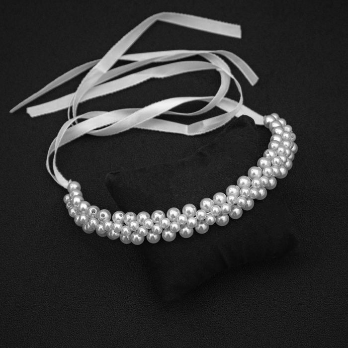 Сватбен аксесоар за коса с перли