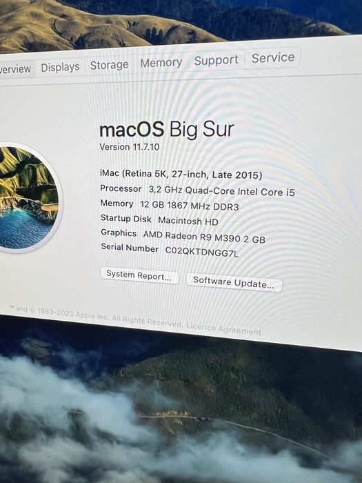 İmac 27 2015 12gb  ram 1Tb  5k retina