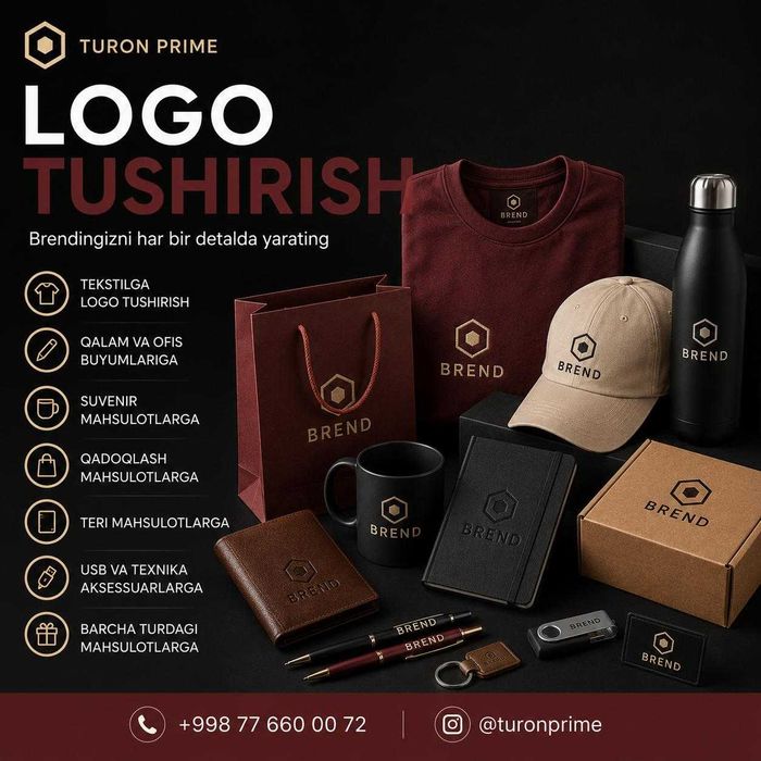 Futbolka kepka logo tushirish, logo print.