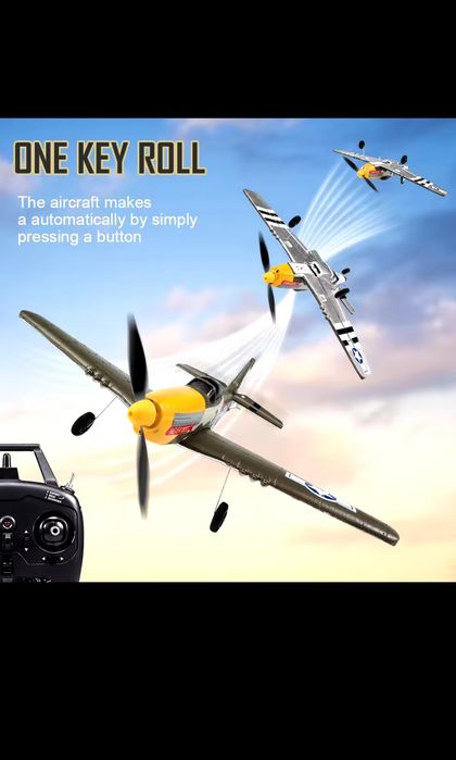 Aeromodel Avion rc cu telecomanda P51