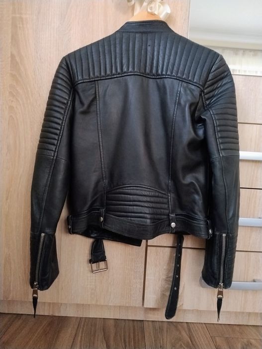 Geaca Piele Naturala Biker Zara Marime M