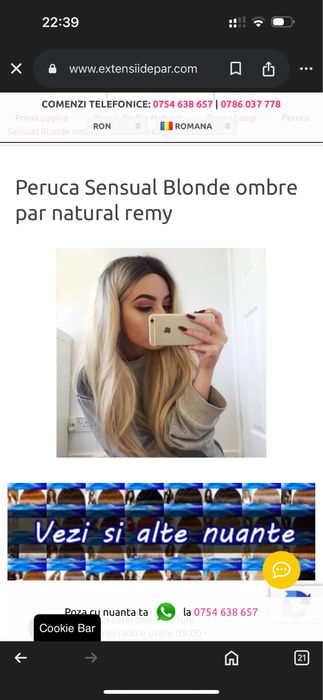 Peruca par natural100%