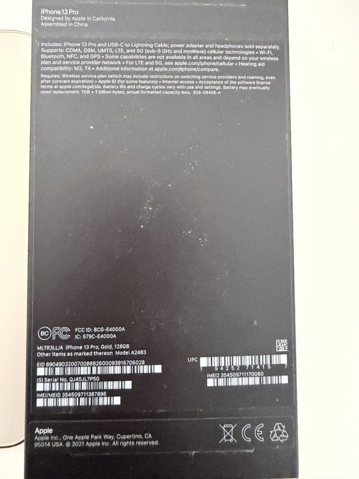 IPhone 13 Pro  в кутия с оригинални аксесоари
