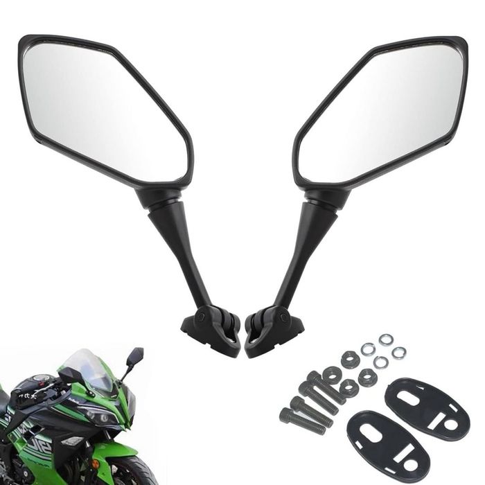 Oglindă de motocicletă E-Mark oglinzi de curse rotative la 360 de grade pentru CBR600RR CBR1000RR – Negru