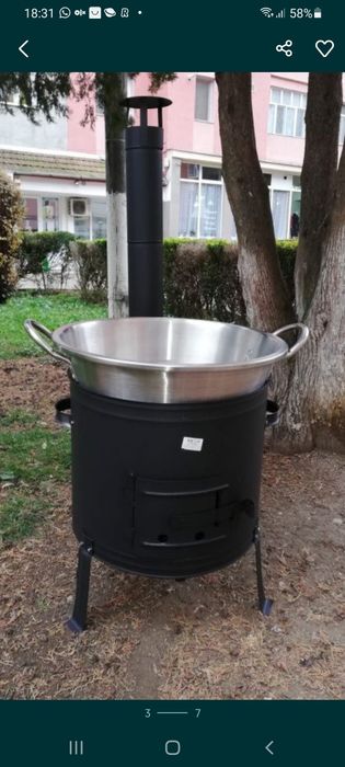 Ceaun inox  alimentar 40L L/ 369 lei + sobă  350 lei