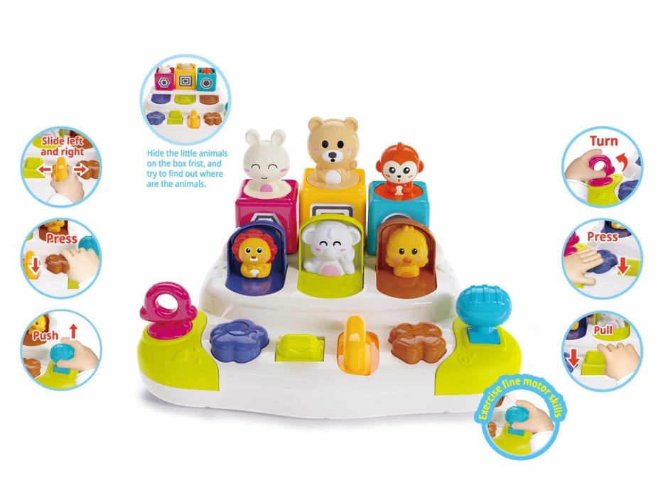 Изскачащи животни, бебешка играчка