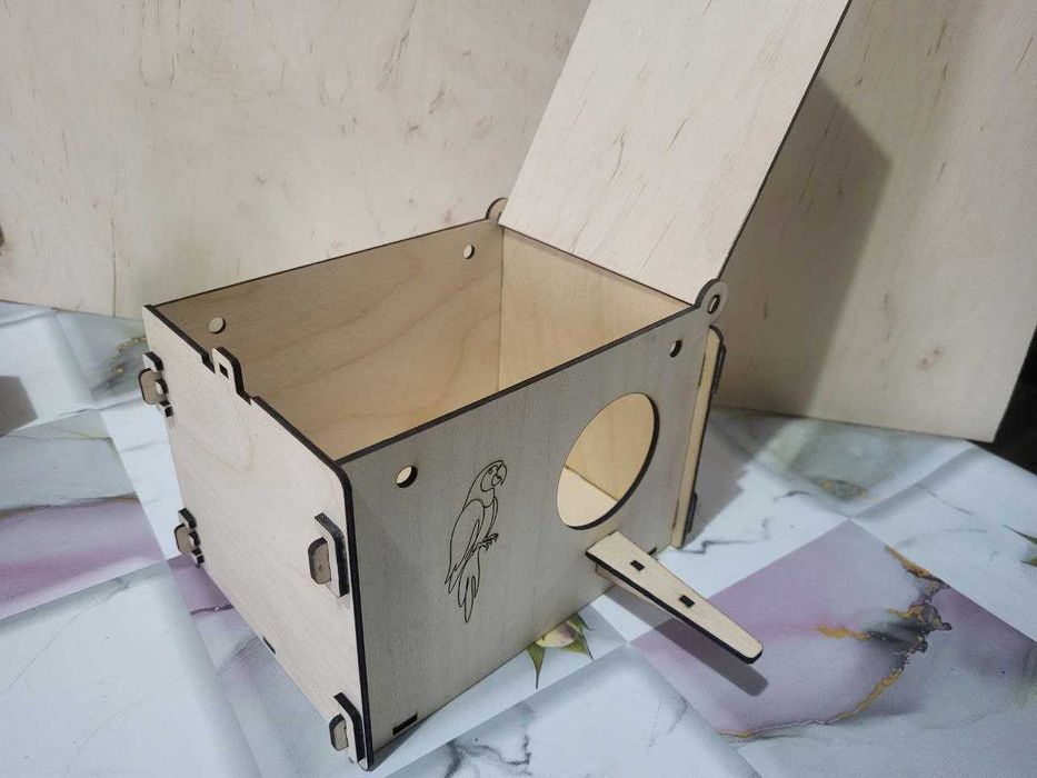 Дуплянка для попугаев, канареек. Дизайн оформления под заказ.