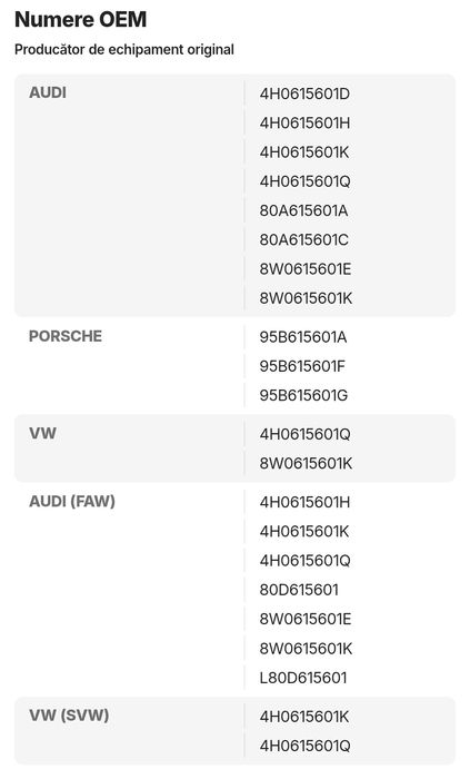 Discuri frana spate Brembo, noi, Audi, Porsche, VW