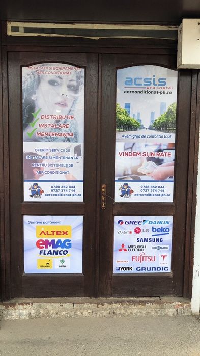 Inscriptionare auto vitrine geamuri materiale publicitare