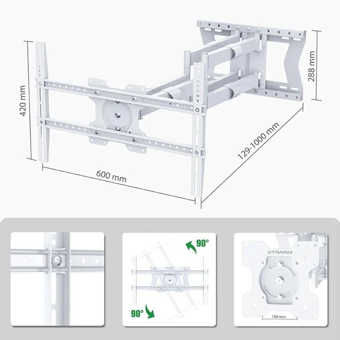 ТВ Стойка за телевизор 45' - 110' въртяща се, дълго рамо до 100 см