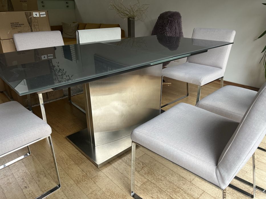 Vand masa extendibila Premium din sticla