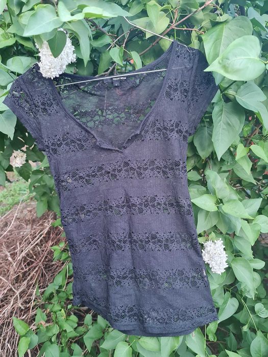Bluza de dama din dantela, culoare neagra, marimea S