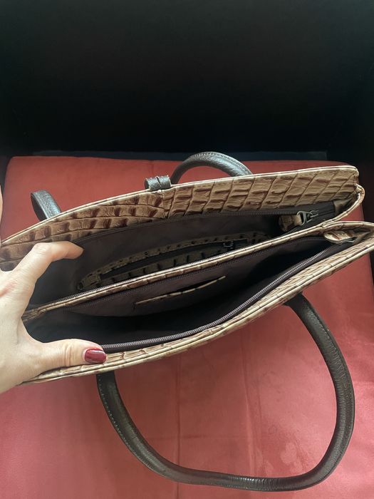 Голяма чанта естествена кожа