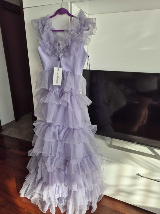 Rochie de seara NOUA Ana Radu mov cu eticheta marime M-L mic