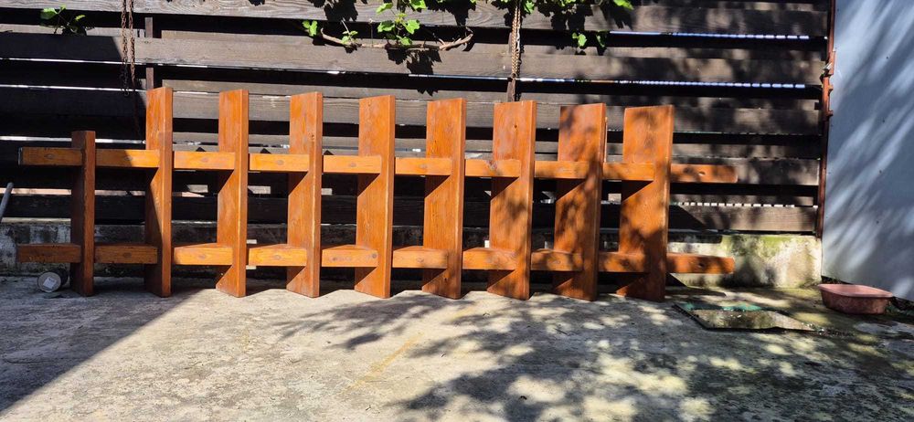 Scara lemn masiv lucrata manual | 3,43 m | Foarte rezistenta | Stil Maramuresan