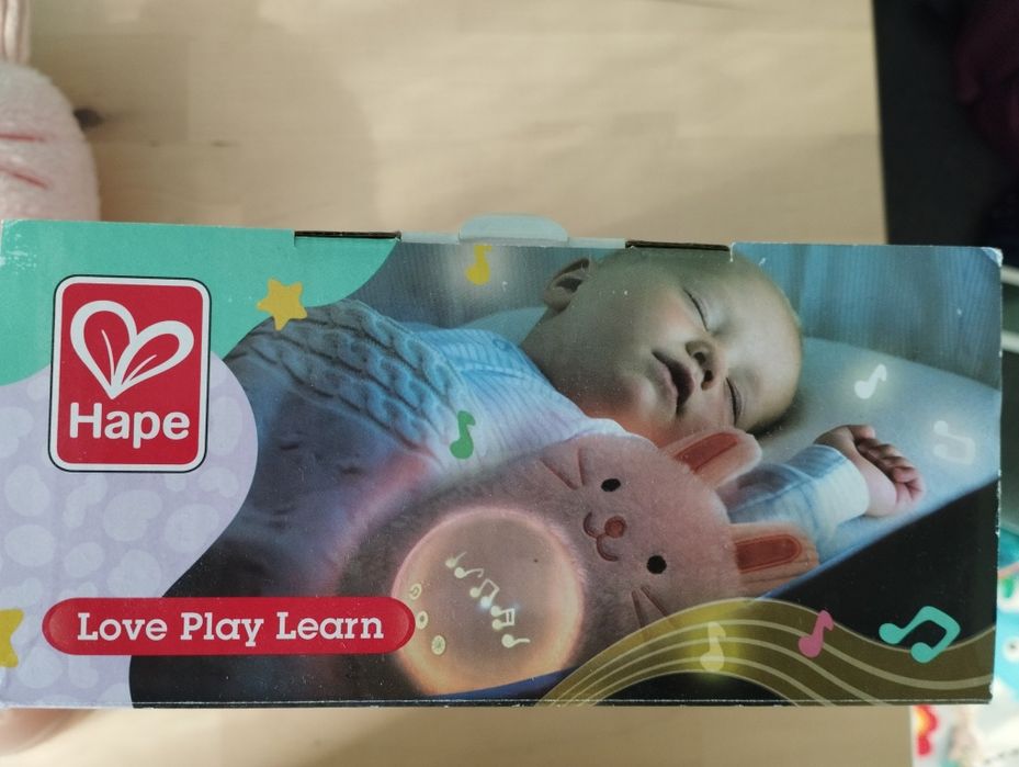 Интерактивна играчка, Hape, Музикална плюшена лампа за сън, Зайче, 23
