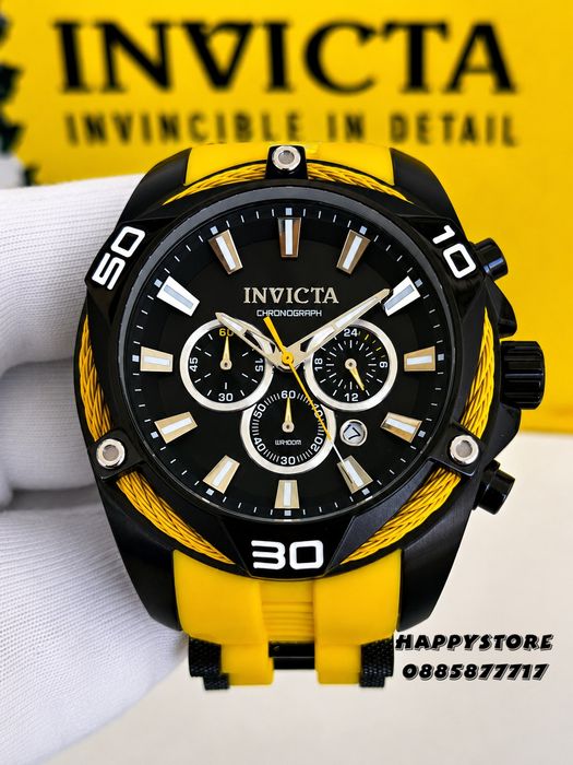 INVICTA Vanguard Yellow/Black 50 mm, Инвикта нов мъжки часовник