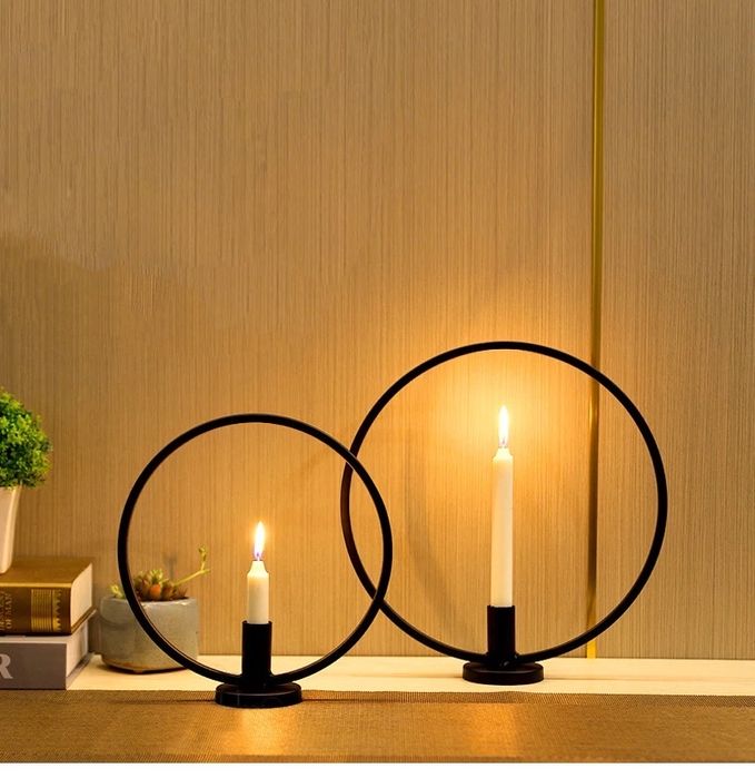 SET 2 buc. Suport sfesnic din fier pentru lumanari