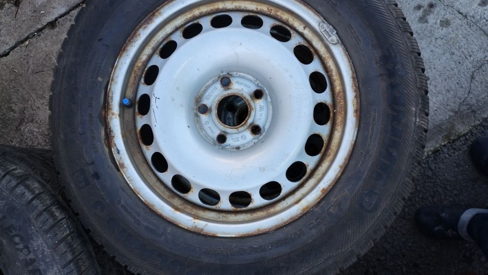 Vând jante tabla cu cauciucuri de iarna originale pentru Audi, Vw.