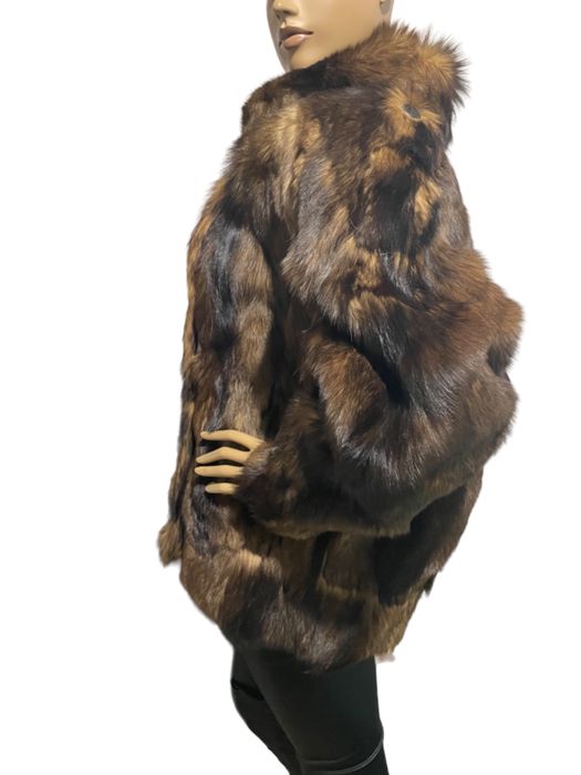 Дамско палто естествен косъм M/L