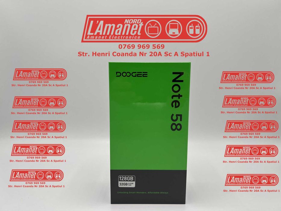Doogee Note 58 Black 128GB 8Gb Ram DualSim Neverlock FullBox - Nord