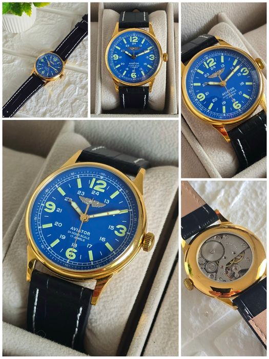 Ceas Mecanic Aviator Pilot Raketa Sovietic URSS