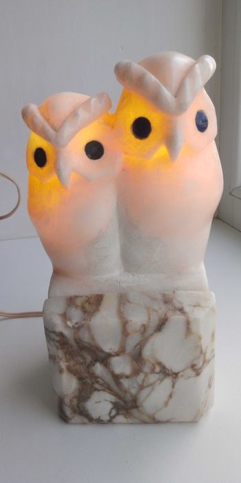 Ночник "Совята".мраморный