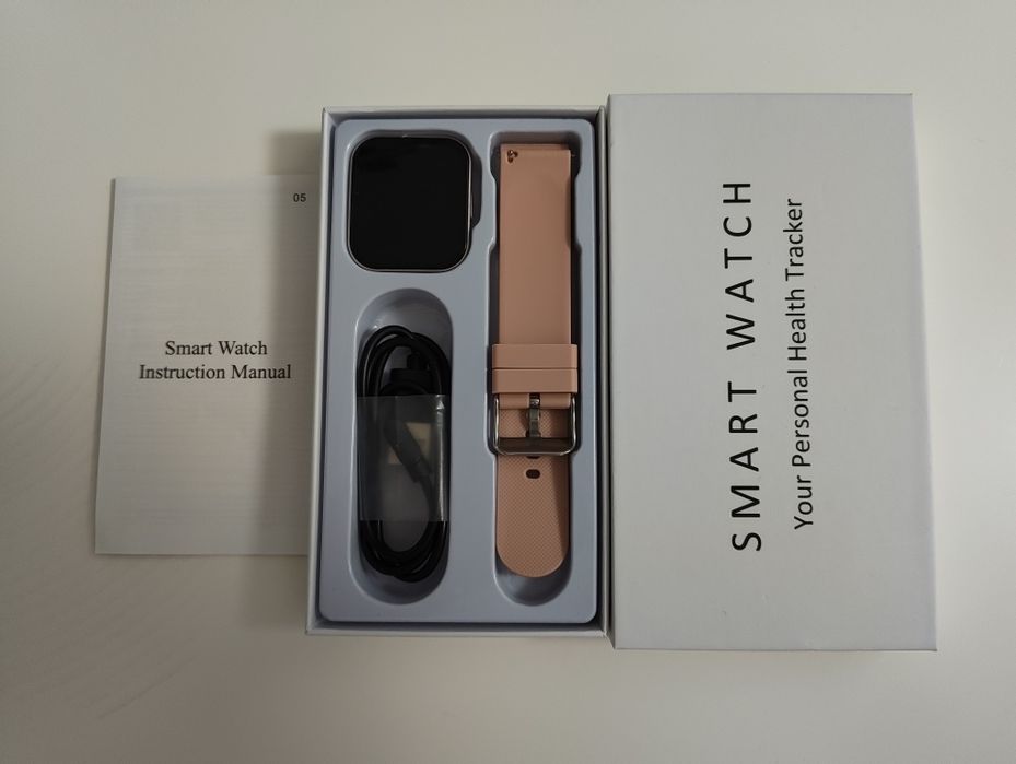NOU Smartwatch cu ecran amoled curbat, autonomie 7 zile, subțire, monitorizare tensiune, glicemie, ritm cardiac, somn, compatibil android și IOS