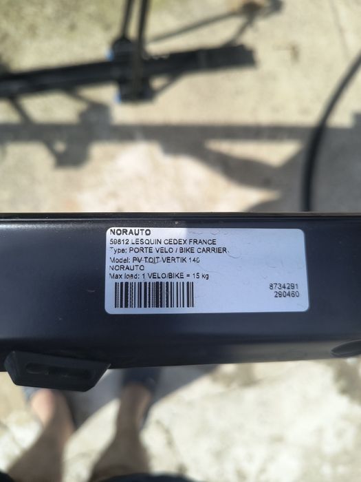2x Suport bicicletă plafon Norauto PV Toit Vertik 14C – fără cheie