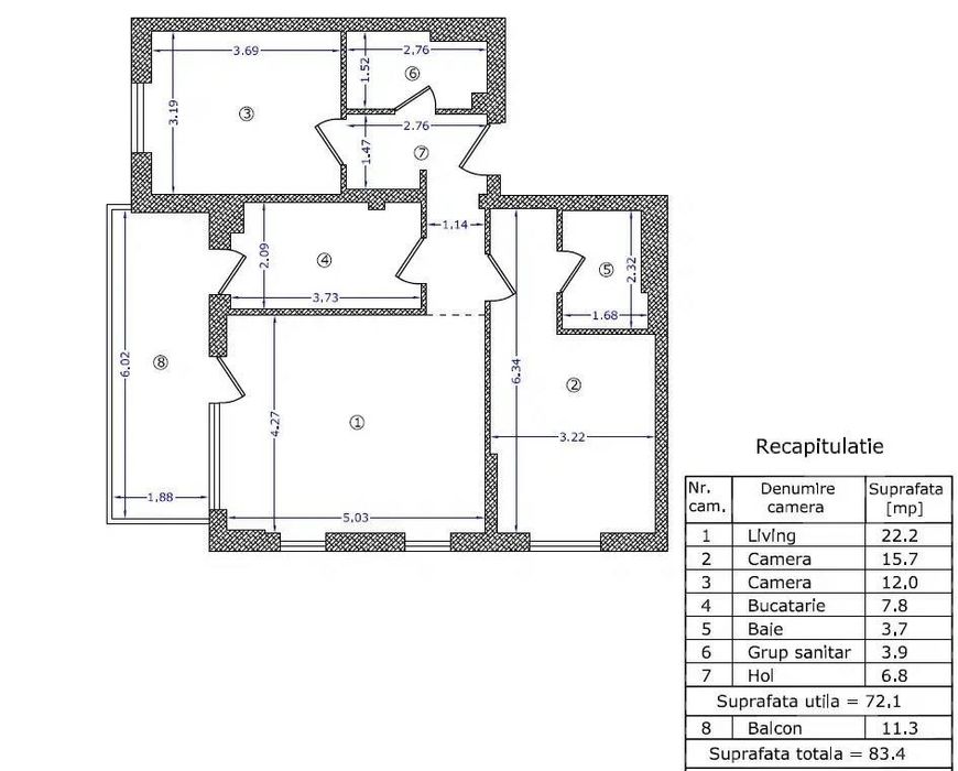 Apartament cu 3 camere The Suburb Buftea