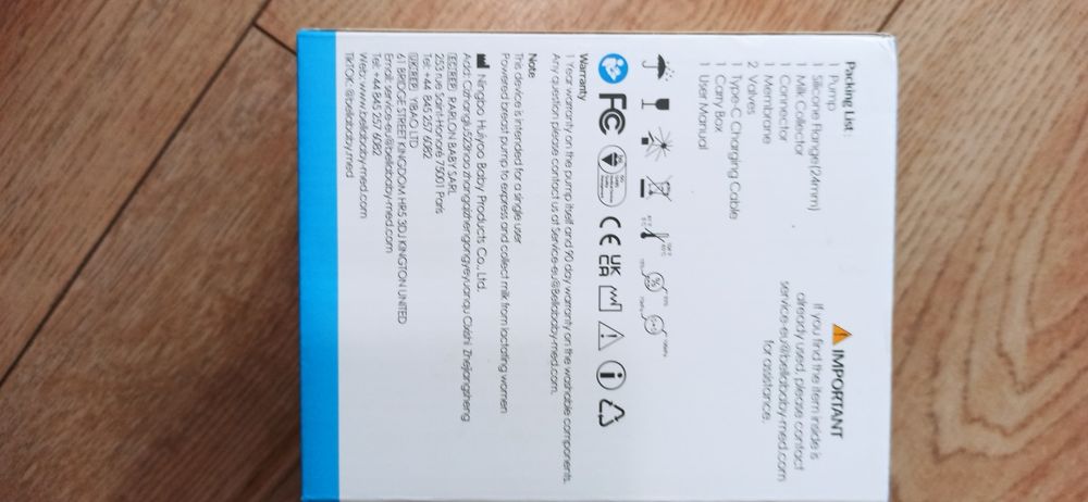 Безкабелна hand's fee помпа за кърма Bella baby