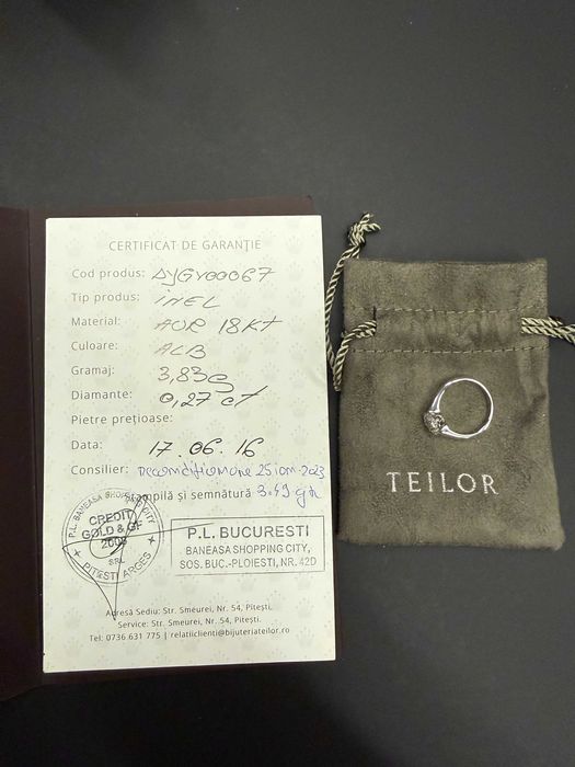 Vand inel de logodna cu diamante Teilor