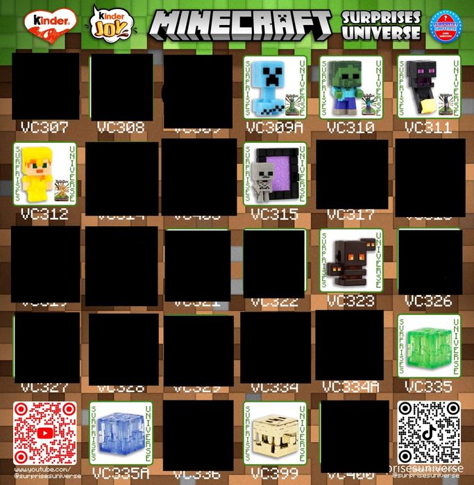 Фигурки Киндер Майнкрафт/ Kinder joy Minecraft