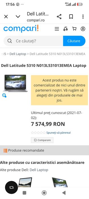 Laptop nou Dell Latitude i5 a10a Ram 16Gb video 8Gb  Windows 11 office
