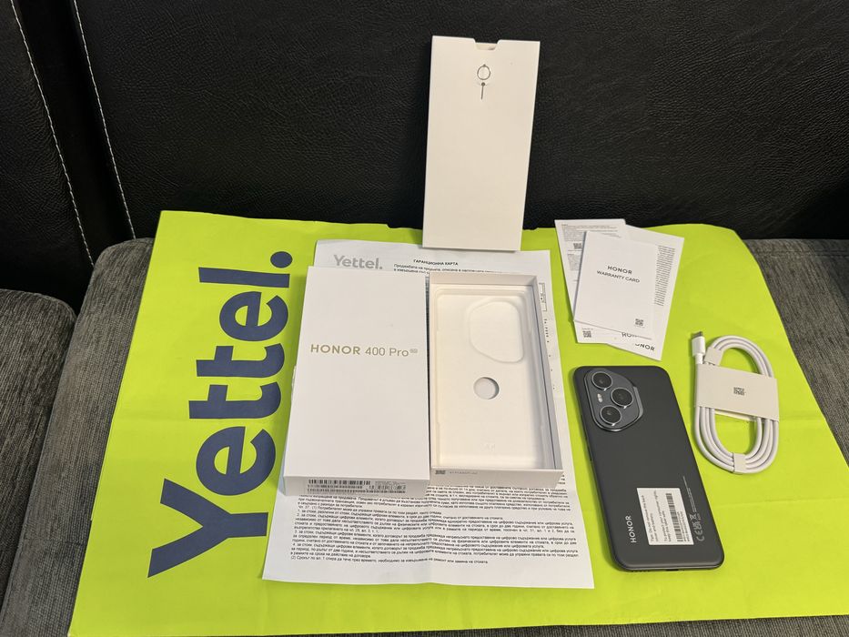 ЧИСТО НОВ 256GB Honor 400 Pro 5G Гаранция Yettel 2028г. Black | Черен