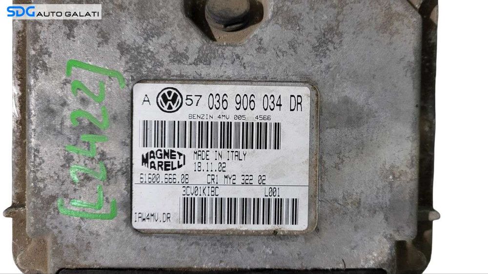 Kit Pornire ECU Calculator Motor Ceas Ceasuri Bord Chei Cheie CIP Imobilizator Volkswagen Bora 1.6 BCB 1998 - 2005 Cod 036906034DR 1J5920826A [LR2388]