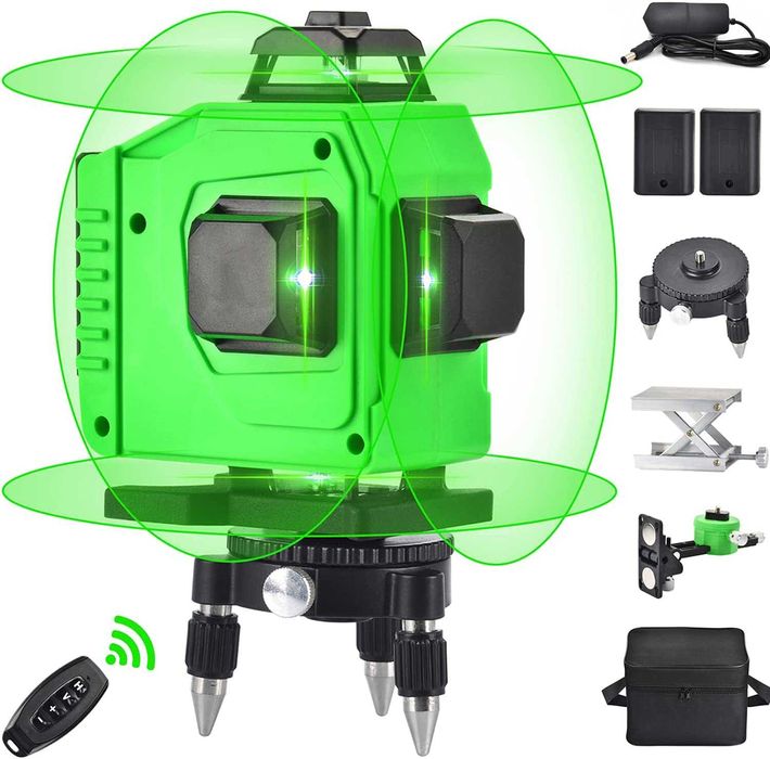 Немски 4D ЛАЗЕРЕН НИВЕЛИР VERMARK с 16 линии 4 точков Зелен Лазер 2022