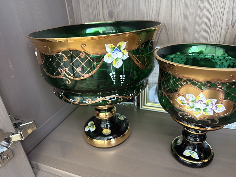 Ваза богемское стекло