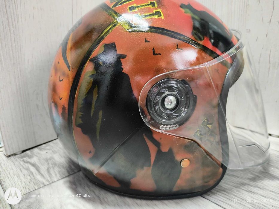 Роспись Мото шлем для скутера