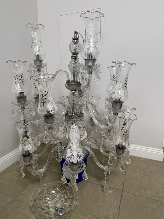 Люстра 19 рожковая Богемский хрусталь