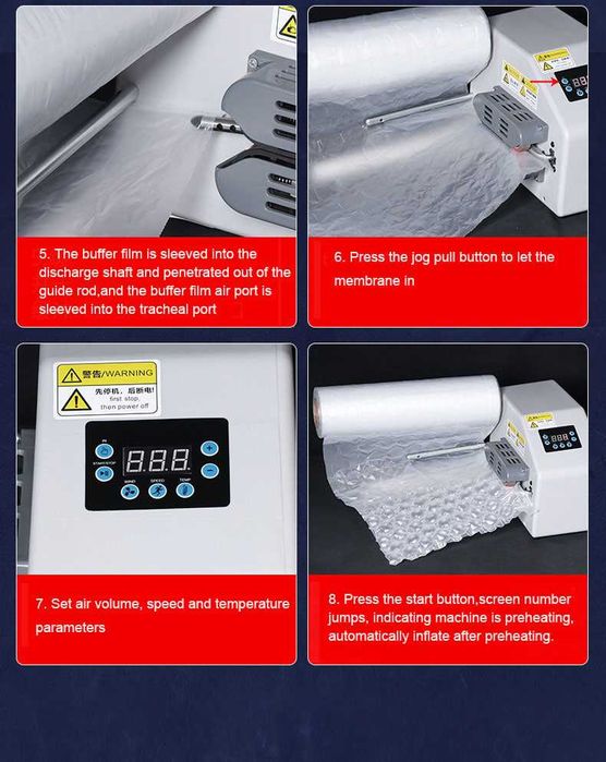 машина для воздушной подушки для накачивания пузырчатой пленки