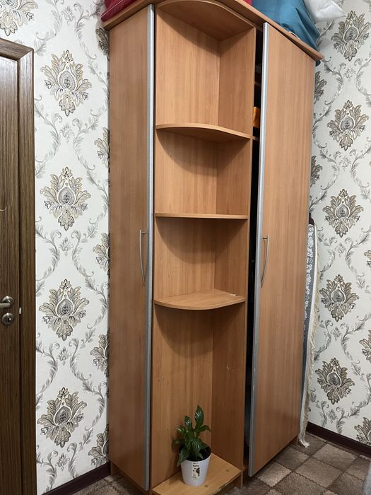 Шкаф платяной угловой с полками