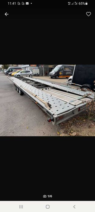 Remorcă 9m lungime, cu un troliu electric,  pentru transportul a două mașini , 3,5 t greutate totală, 2023