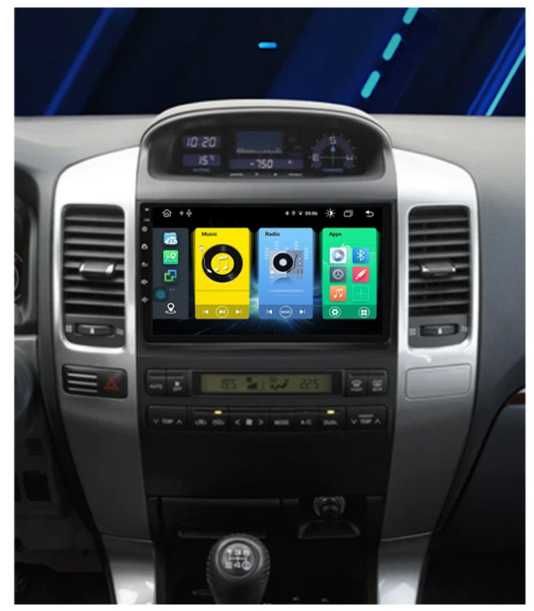 9-инчова мултимедия за TOYOTA Land Cruiser 120 Prado (2002–2009)камера