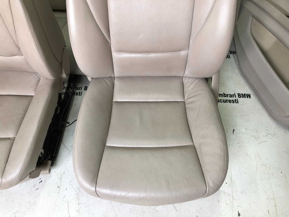 Scaune interior piele crem electric cu incalzire BMW seria 7 F01