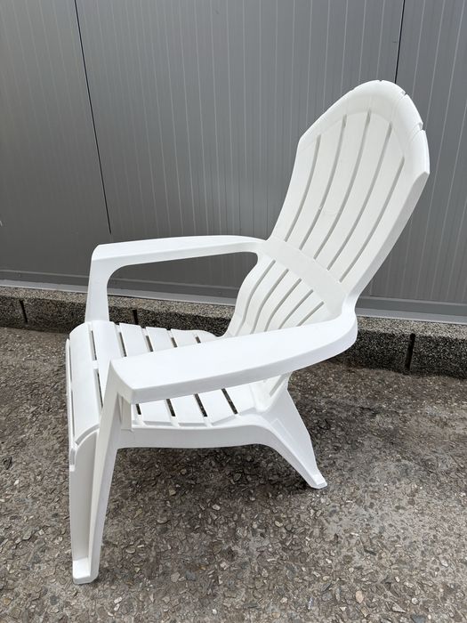 Пластмасов стол Шезлонг Бял