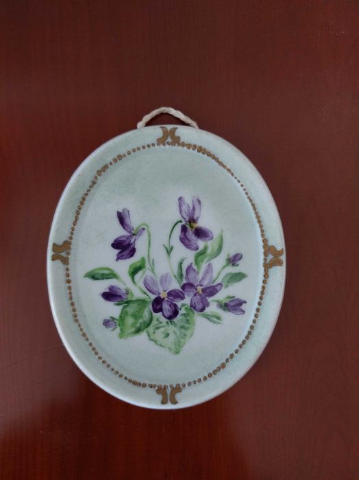 Pereche tablouri portelan pictate manual 1990